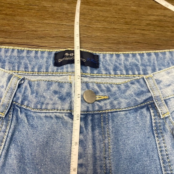 DenimColab Highwaisted Distressed Wide Leg Split Loose Hem XXL Jeans - Picture 5 of 10